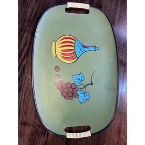 Vintage 1960s Mid-Century Serving Tray Handpainted Tilso Made In Japan